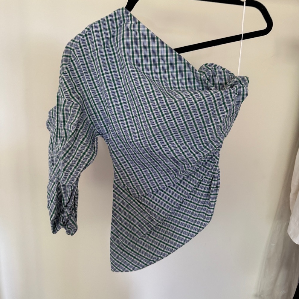 PETERSYN Plaid Off-Shoulder Women's Top